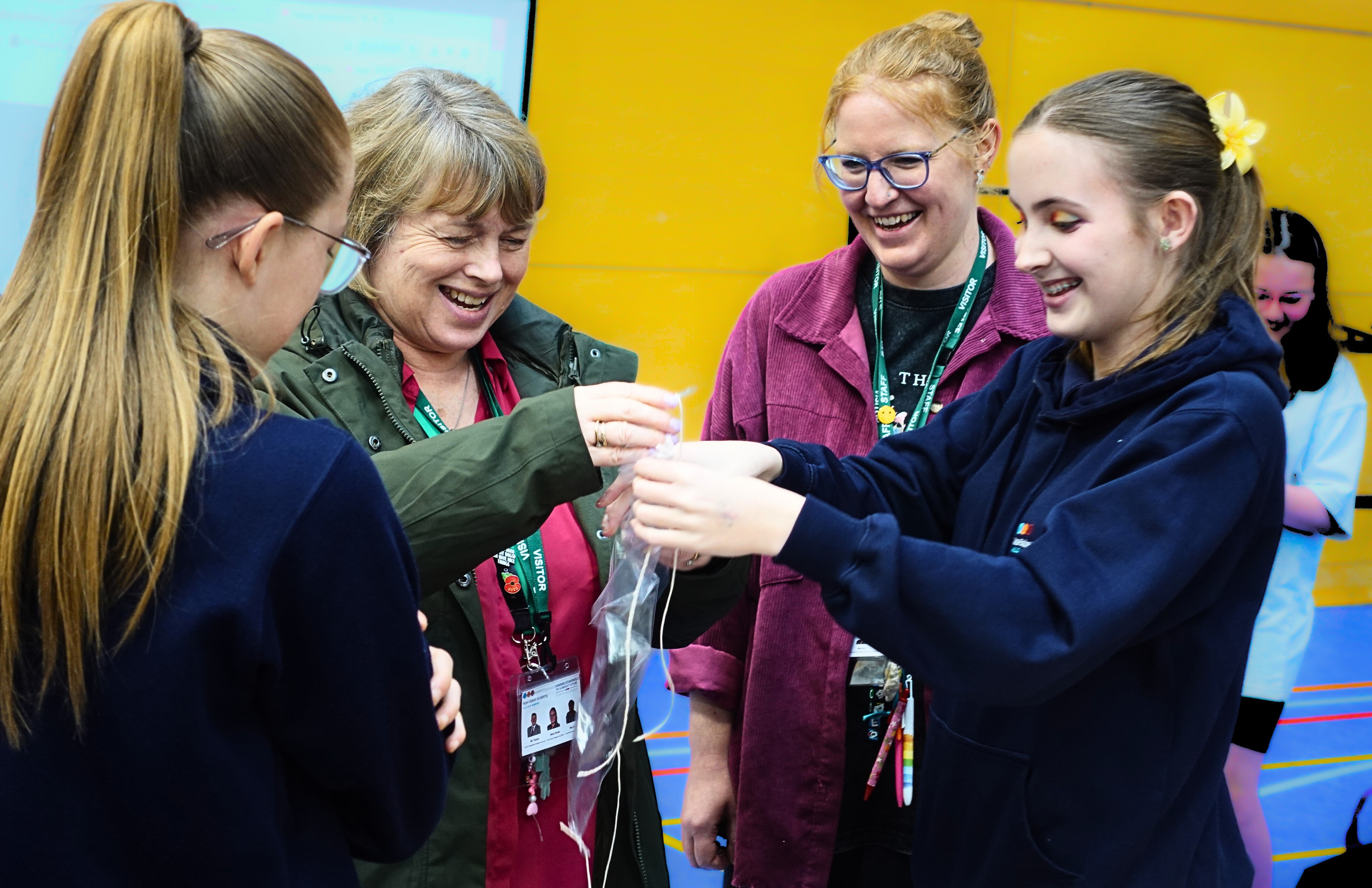 Noel Baker Science Fair Mar26 group parachute